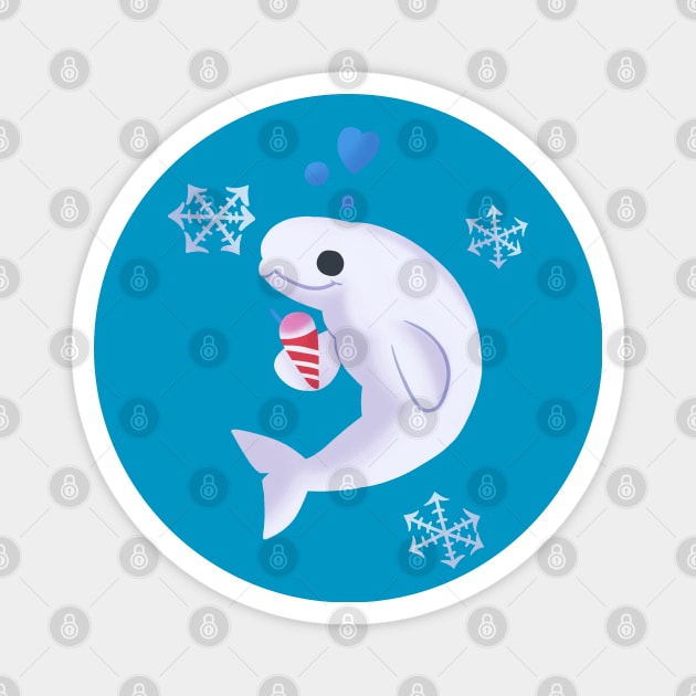 Beluga and Snow Cone Magnet by gh0stbugga